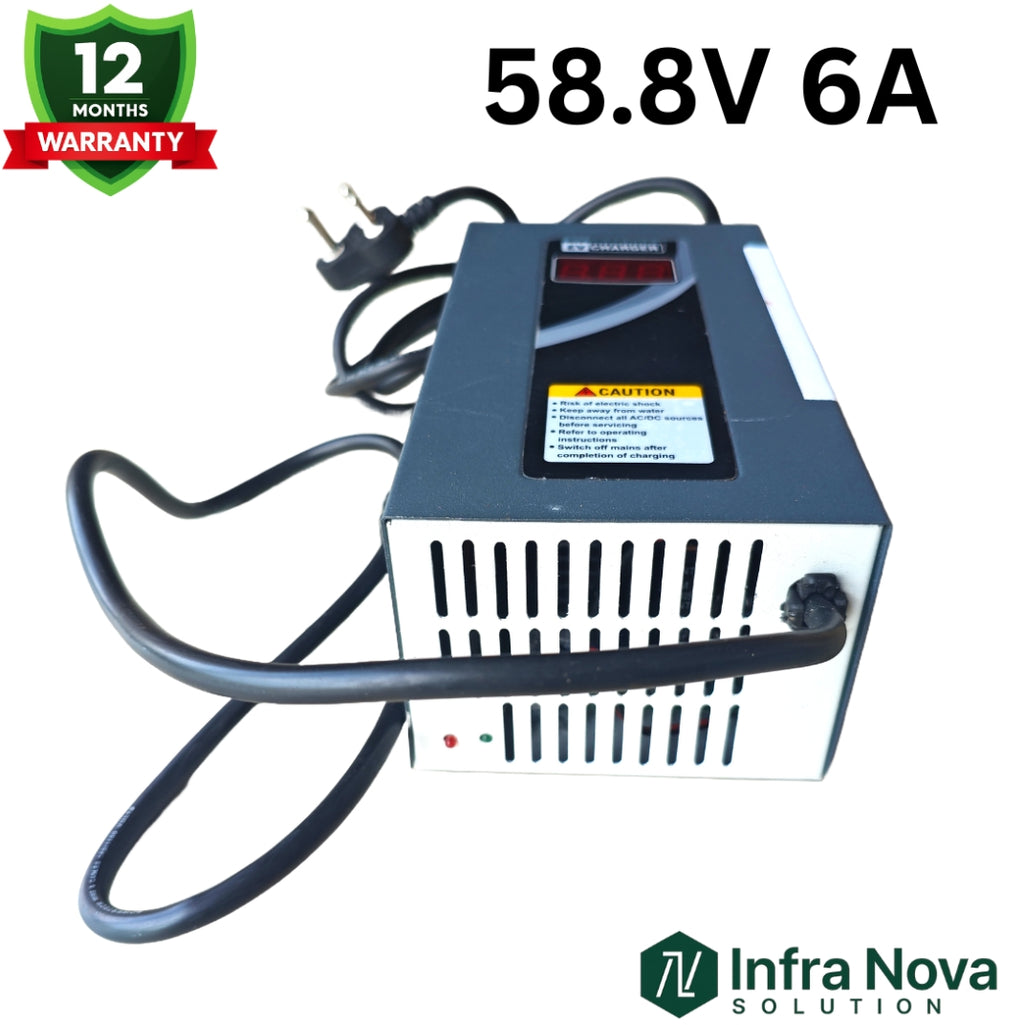 INS 58.8V 6A Lithium-Ion Battery Charger with Display