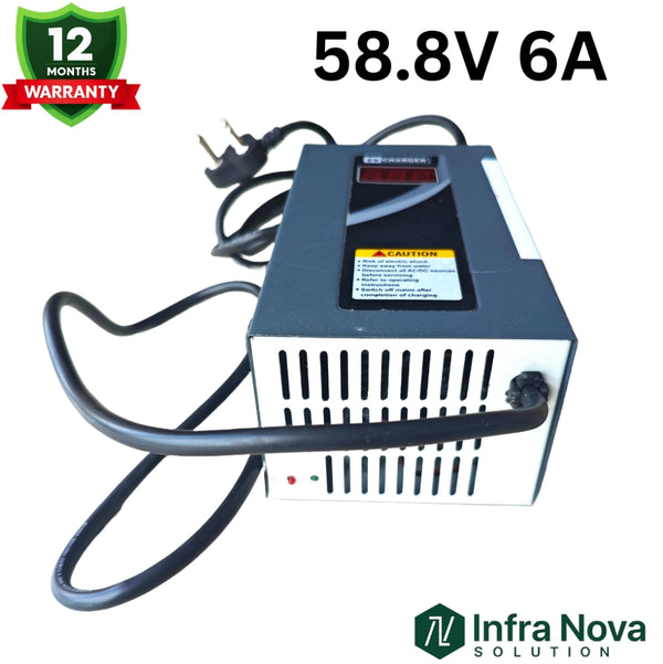INS 58.8V 6A Lithium-Ion Battery Charger with Display