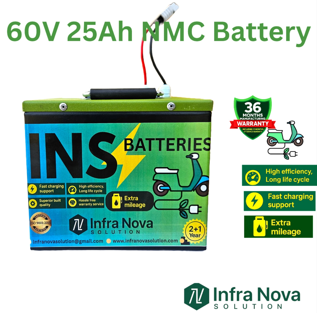 INS 60V 25Ah Lithium-Ion Battery